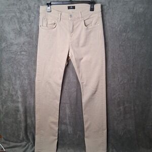 7 Seven for All Mankind Jeans Mens 30x34 Slimmy Straight Khaki Beige Stretch